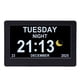 thumbnail image 1 of Calendario Digital Digital De 7 Pulgadas Reloj Multifuncional Con Visualización De Fecha Atenuación Automática Y Tecla De Horario De Verano O Control Remoto Negro, 1 of 7