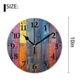 thumbnail image 2 of 10 Inch Wall Clock Battery Operated Silent Clock Decorative for Office, Kitchen, Outdoor, Living RoomVintage Colorful Wood Wooden attractive, 2 of 4