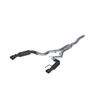 MBRP Exhaust S7275BLK Armor BLK Cat Back Exhaust System Fits 15-23 Mustang Fits select: 2015-2023 FORD MUSTANG