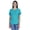 Turquoise Green, variant on Inkmeso Solid Roll-Up Sleeve Tops For Women Round Hem Tshirt Summer Everyday Tee