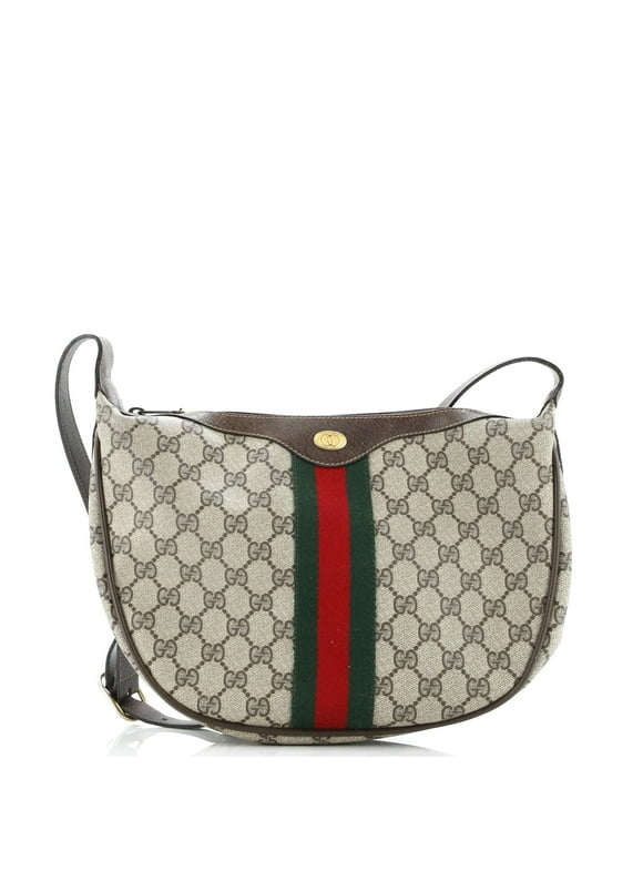 Pre-Owned Ophidia Half Moon Hobo GG Coated Canvas Small By Rebag