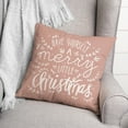 thumbnail image 3 of Creative Products Merry Little Christmas on Blush 18x18 Spun Poly Pillow, 3 of 3