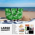 thumbnail image 4 of Kdxio Bamboo for Beach Bag for Women Large Beach Tote Bag Waterproof Sandproof Swim Bag with Zipper Pockets Beach Vacation Travel, 4 of 6