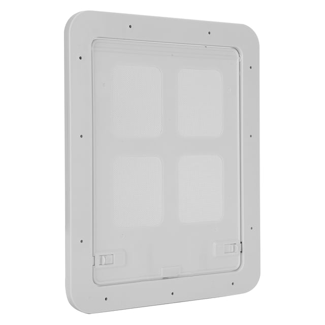 Petite Porte pour Chien, Porte de Ventilation Domestique Fixable pour Animaux de Compagnie, pour Chat avec Rabat Magnétique Blanc Grande