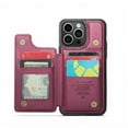 thumbnail image 1 of Phone Case for Iphone 14 15 plus pro max Leather wallet multifunctional stand phone case, 1 of 4