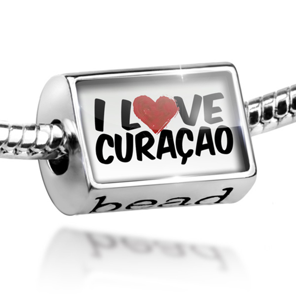 Bead I Love Curaçao Charm Fits All European Bracelets