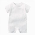 thumbnail image 2 of HCNTES Baby Boys Bodysuits Soft Cotton Solid Color Short Sleeve Onesie for Infant Daily Wear, 2 of 4
