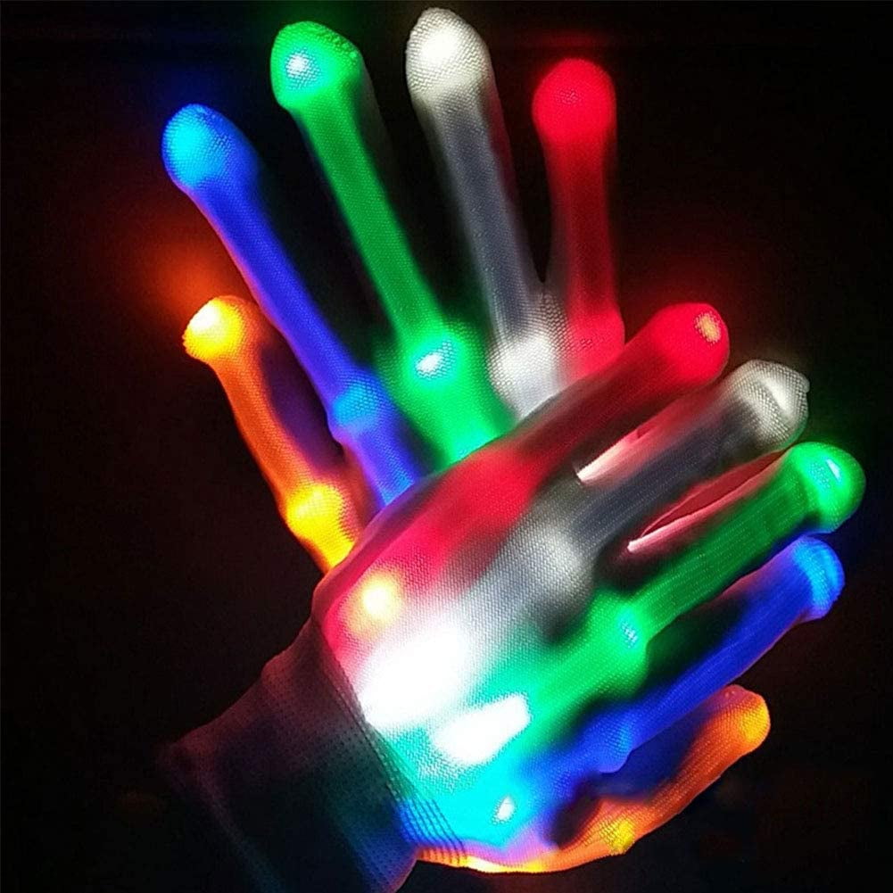 Gloves Led Colorful Lighting LED Gloves LED Luminous Fingers For Halloween Christmas Stage