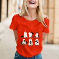 thumbnail image 2 of Women T Shirt Halloween Graphic Short Sleeve Shirt Casual Tops, 2 of 4