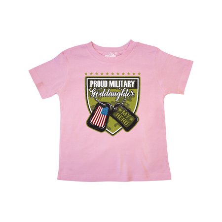 

Inktastic Proud Military Goddaughter Outfit Gift Toddler Toddler Girl T-Shirt