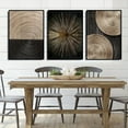thumbnail image 2 of 3pcs Modern Abstract Black Wood Grain Canvas Wall Art Set, Nordic Inspired, Frameless - Ideal for Bedroom, Living Room & Home Office Decor, 2 of 4