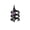 Black, variant on Fashionable Spikes Rings Inspire by Star Adjustable for Finger Comfort Fit