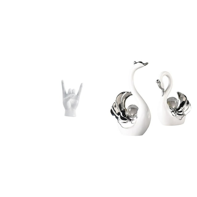Figuras De Cisne Con Gesto De Roca, Esculturas De Dedos, Estatuas Creativas Para Apartamento, Dormitorio, Restaurante, Sala De Estar, Centro De Mesa, Estantería, Decoración De Inauguración