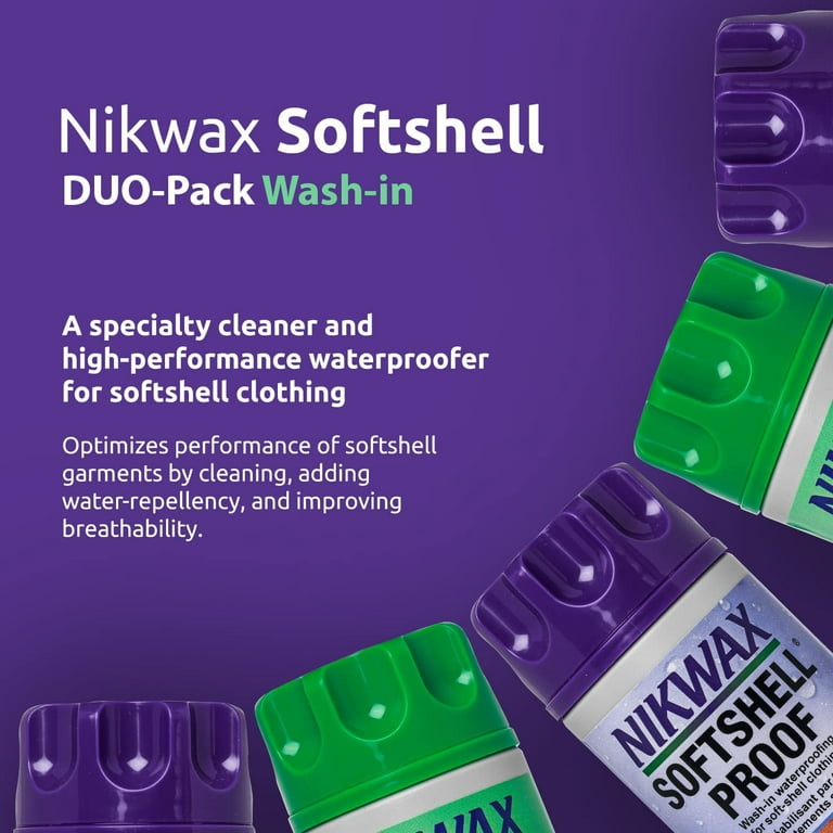 Nikwax Softshell Cleaning & Waterproofing Duo-Pack , 20 oz. / 600ml