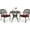 Chili Red, variant on MEETWARM 3 Piece Patio Bistro Set, Outdoor All-Weather Cast Aluminum Dining Furniture Set Includes 2 Cushioned Chairs and a 31” Round Table with Umbrella Hole for Garden Deck, Chili Red
