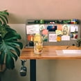 thumbnail image 2 of FEZIBO Dual Motor Electric Standing Desk with Desk Divider and Storage Pegs, Splice Board in Walnut Finish, 48", 2 of 9