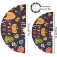 thumbnail image 3 of GZHJMY Thanksgiving Tree Skirt Autumn Pumpkin Xmas Tree Skirt Floor Door Round Mat Decorations for Holiday Party Home Christmas Day Ornaments, 47.2", 3 of 6