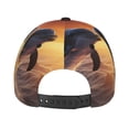 thumbnail image 3 of Kdxio Unisex Sunset Dancing Dolphin Pattern Baseball Cap Unisex Washed Classic Adjustable Hat, 3 of 5