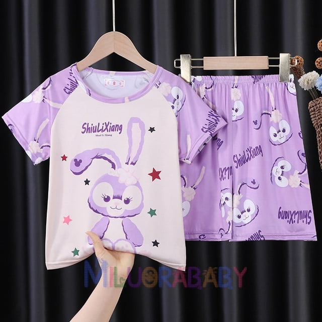 Pijamas de Pokémon para niños y niñas, traje de manga corta de dibujos animados, ropa de dormir informal, conjunto de ropa de casa, trajes de verano qym unisex