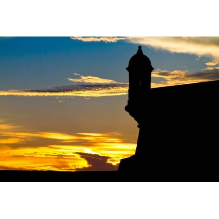 El Morro Fort at Sunset, Puerto Rico Print Wall Art By George