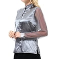 thumbnail image 4 of WEAIXIMIUNG T-Shirts Amusants Chemises Femme Mode Décontractée Manches Longues Imitation Soie Haut Chemise, 4 of 9