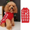 thumbnail image 3 of Dsscvnef Pet Sweater in Classic Red & Green Color Block With Snowflake Bowtie & Round Neck for Comfortable Christmas Celebrations Pet Clothes Rack Small Pet Clothes Hangers Metal, 3 of 3