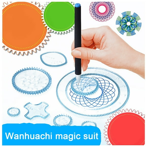 SIfdSeng Christmas Toys Magic Ruler Kaleidoscope Painting Set, Magic Ruler Drawing Toy Educational 20Ml Toddler Christmas Toys for Boys Toys for Babies Boys