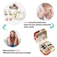 thumbnail image 4 of Thanksgiving Leaves Travel Portable Square Jewelry Box Earring Organizer Necklace Holder Bracelet Holder Display Case Decorative Box Jewelry, 4 of 6