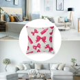 thumbnail image 5 of PIKWEEK Throw Pillow Covers Pink Nude Lipstick Watercolor On Black Care Color Cosmetic Design Lip Zippered Cushion  A set of two  Multiple specifications White, 5 of 7