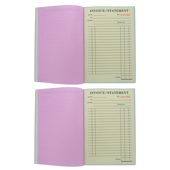 NICEXMAS 2-Pack Contractor Invoice Pads with Receipt Booklets and Purchase Order Forms for Precise Business Record Keeping