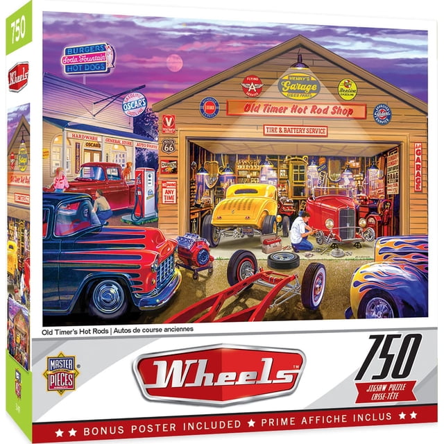 Rompecabezas MasterPieces Old Timer's Hot Rods 750 piezas