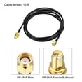 thumbnail image 2 of Uxcell RP-SMA Male to RP-SMA Female Antenna Extension Cable  RG174 Medium Length Plastic Black 1pcs 10 ft, 2 of 5