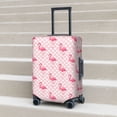 thumbnail image 2 of Lsque Cute Flamingo with Heart Printed Luggage Cover, Travel Luggage Protector,Scratch and Dirt Resistant, Fits 18-32 Inch Luggage - X-Large, 2 of 9