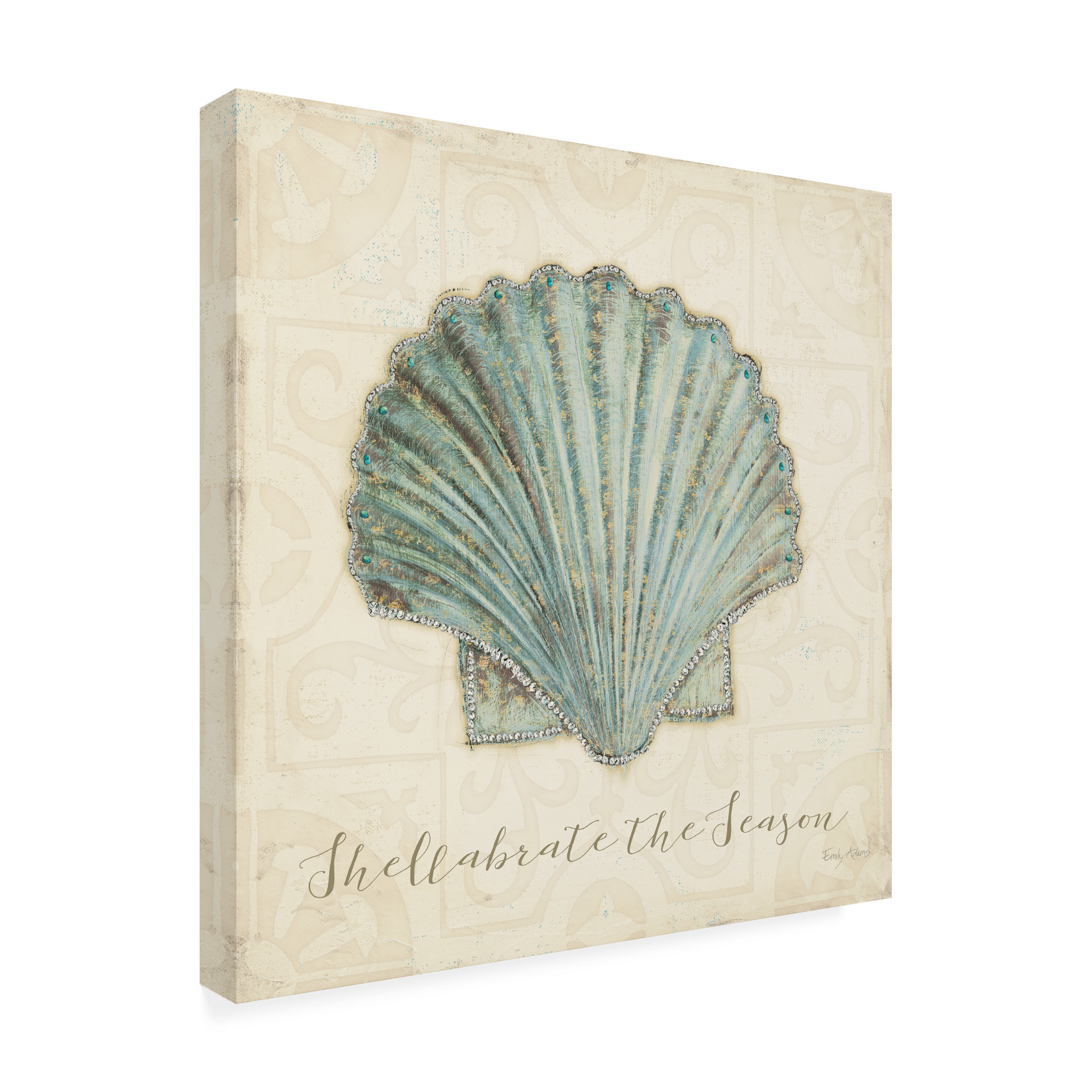 Trademark Fine Art 'Beach Treasures I Christmas' Canvas Art by Emily Adams