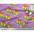 thumbnail image 3 of Soimoi Cotton Voile Fabric Branch & Colorful Parrot Bird Print Fabric by Yard 42 Inch Wide, 3 of 3