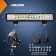 thumbnail image 2 of Barra de luces Nilight 60004C-A LED Spot Flood Combo de 108 W, 17 pulgadas, 2 of 8