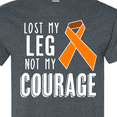 thumbnail image 4 of Inktastic Lost My Leg Not My Courage Limb Loss Awareness Orange Ribbon T-Shirt, 4 of 5