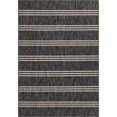 thumbnail image 2 of Rugs.com Jill Zarin Outdoor Collection Rug – 7' x 10' Charcoal Flatweave Rug Perfect For Bedrooms, Dining Rooms, Living Rooms, 2 of 9