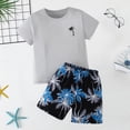 thumbnail image 5 of Bovxnpu Boys Summer Clothing Sets Beach Outfits Kids Graphic T Shirt Shorts Short Sleeve Vacation Outfit Set, 5 of 6