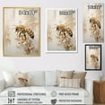 thumbnail image 3 of Designart "Minimalist Buzzing Bee Art" Animals Bee Picture Framed Canvas Art Print, 3 of 5