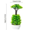 thumbnail image 3 of PPgejGEK Artificial Green Plants Simulation Potted for Home Office Hotel Lobby Decoration Fake Plants in Pot Low Maintenance 5.12 x 5.12 x 12.99 Inches, 3 of 6