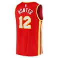 thumbnail image 3 of Men's Fanatics De'Andre Hunter Red Atlanta Hawks Fast Break Replica Jersey - Icon Edition, 3 of 3