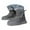 Grey, variant on Splozh Snow Boots Toddler Mid Calf Children's Flat Soled Plush Warm Boots Fashionable and Casual Boys and Girls Outdoor Boots Pink,4.5-5 Years
