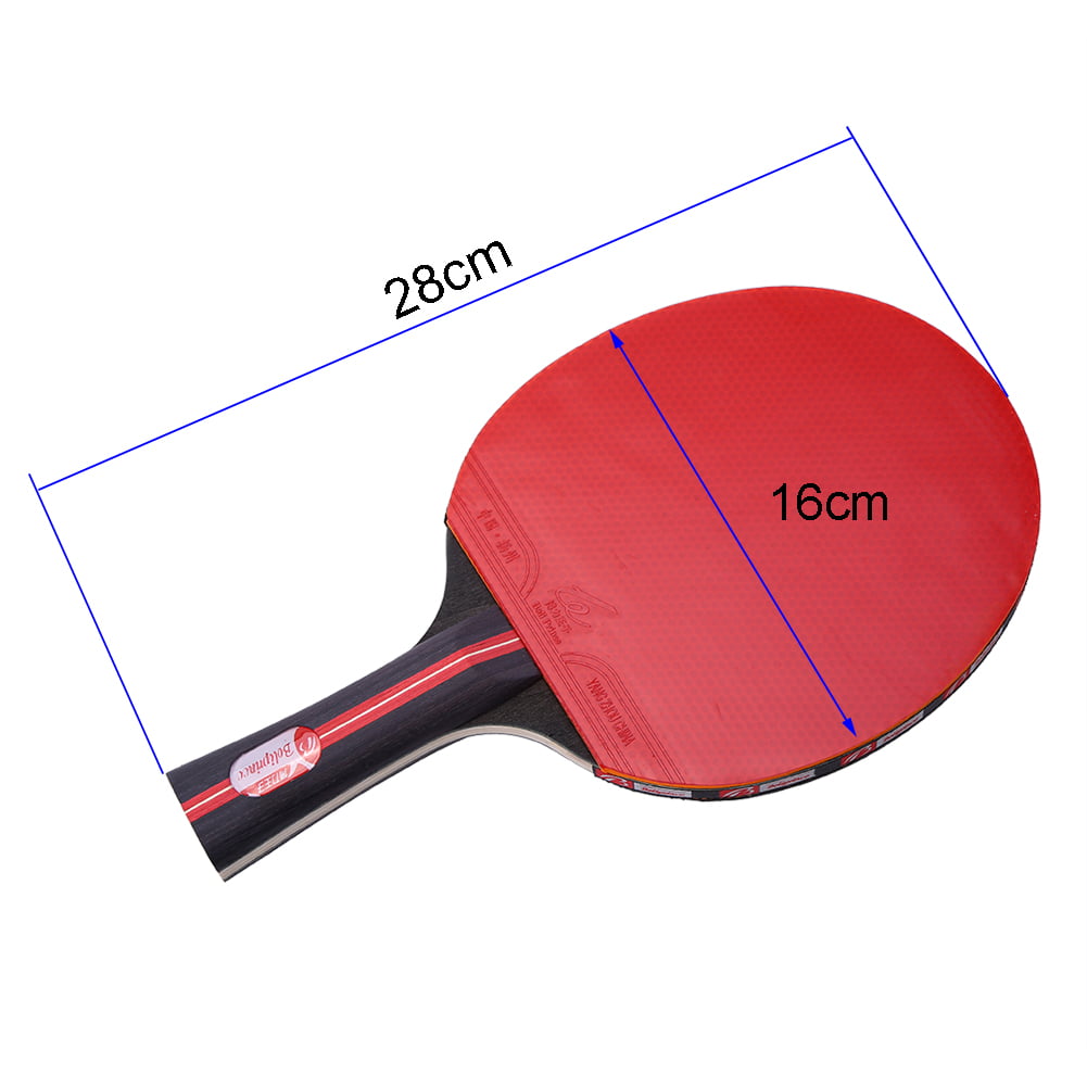 Boliprince Ping Pong Paddle 2-Player Table Tennis Racket w/ 3 Balls For Shake-hand Grip Players Vbest life Table Tennis Racket