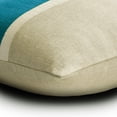 thumbnail image 3 of The HomeCentric Decorative Turquoise Pack of 2, 18"x18" (45x45 cm) Pillow Covers, Silk & Linen Patchwork & Colorblock Throw Pillows For Sofa, Solid Color Modern Style Easter - Turquoise Silkastic, 3 of 10