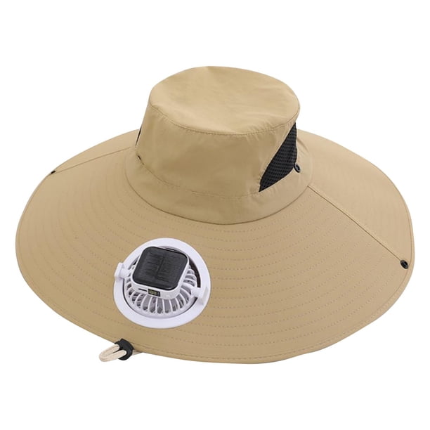 Sombreros para mujer con ventilador solar, visera, protección solar, ventilador de carga, sombreros de protección solar, prácticos sombreros de poliéster para mujer