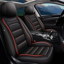 AOMSAZTO Car Seat Cover Cushion For Toyota Tacoma 2016-2023 Faux Leather Full Set 4-Door Only Waterproof Compatible Airbag Redline & Black