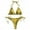 Yellow, variant on Tankini Sets for Women Women Snake Skin High Cut V Neck Two Pieces Bikini Swimwear Swimsuit Beachwear 2025 Tankinis Set