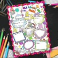 thumbnail image 4 of 1 pcs All About Me Coloring Coated Poster Classroom Home Educational Suppliesblue), 4 of 4