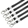 thumbnail image 1 of Unique Bargains Flat Lanyards, Neck Strap Swivel Hook Name Tag Badge Holder Black 5 Pack, 1 of 5